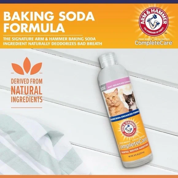 2x Arm & Hammer Dental Water Additive for Cats Complete Care Fresh Breath/Tartar - Picture 3 of 12